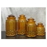 Antique moon and stars canister set four pc. 12''