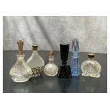 6 antique perfume bottles 5''