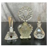3 Antique glass perfume bottle 7''