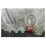 Antique clear glass group
