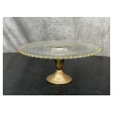 DUCHIN Sterling glass cake stand