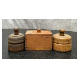 3  antique butter molds 5''