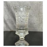 Elegant clear glass vase