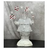 Lg frosted plastic Santa 18''