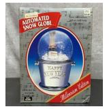 Mr. Christmas automated snow globe happy new y