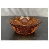 Imperial glass American pointed hobnail Amber