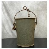 Antique galvanized well bucket, 18 inches