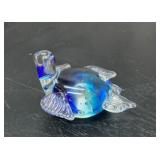 Blown glass sea turtle paperweight