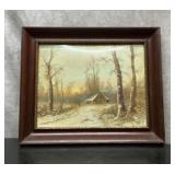1890s lithograph William Henry Chandler Winter