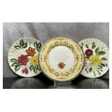 2 Blue Ridge dinner plates, 1 decorative plate,