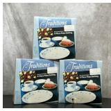 3 Haviland blue Garland, 5 Piece Pl. settings