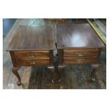 Pr of VTG Henkle-Harris 2 drawer night Stands