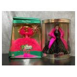 2 happy holidays, Barbies in original boxes,