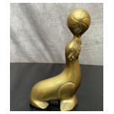 Brass sea lion 9''