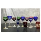 Mismatched, Czechoslovakian, Bohemian, goblets