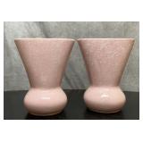 2. Kenwood Shawnee vases mid-century modern pink