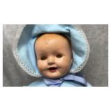 Antique composition, baby doll unbranded. 28''