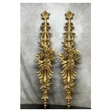 Syroco wall decor mid-century pair