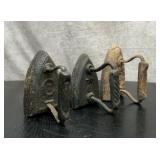 3. Antique sad irons 6''