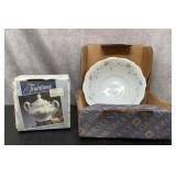 Haviland blue garland sugar & veg Bowls