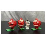 1950's ROSBO PLASTICS Santa skiing candy