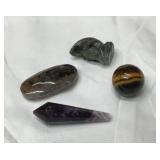 Small Crystal assortment, Tigereye, Jade Moon face
