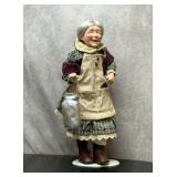 Duck house, heirloom porcelain grandma doll 18