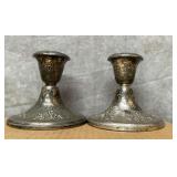 Gorham Sterling silver candlesticks 658g weighted
