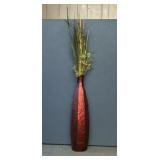 Tall metal floor vase