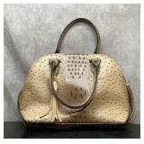 Ostrich overly handbag 17 inches