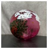 Hand blown glass, gazing ball garden decor
