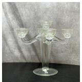 Huge glass candlestick for five candles, 14