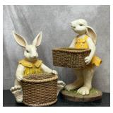 2 RABBIT PLANTERS COMPOSITE