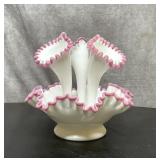 FENTON EPERGNE APPLE BLOSSOM CREST 11