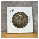 1941 SILVER WALKING LIBERTY HALF DOLLAR