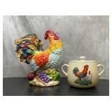 Lg rooster & cookie jar