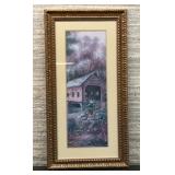 Covered bridge framed art