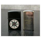 2 vintage zippo lighters