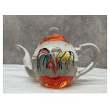 Blown glass, teapot paperweight 5