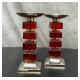 2 candlestick Holders 8