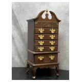 Large high boy, Chippendale style jewelry box 20