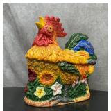 LG ROOSTER COOKIE JAR 14 x 12"