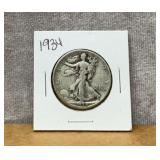 1934 silver walking liberty half dollar