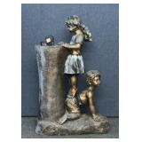 Children getting a drink Water fountain