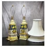 2 VTG Lemon tile lamps