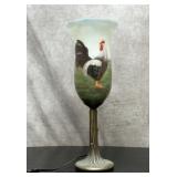 Rooster lamp, 17 inches