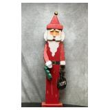 Tall wood Santa Christmas decor 36