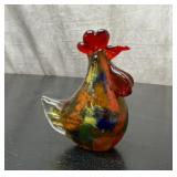 Glass rooster paperweight. 6