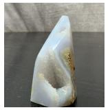 Natural agate, crystal column druzy quartz