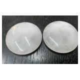 2 natural round selenite bowls, Crystals 2